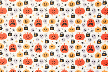 Baumwollwebware "Ghost" mit Geistern, Halloween, Swafing, weiß, 0,5 m